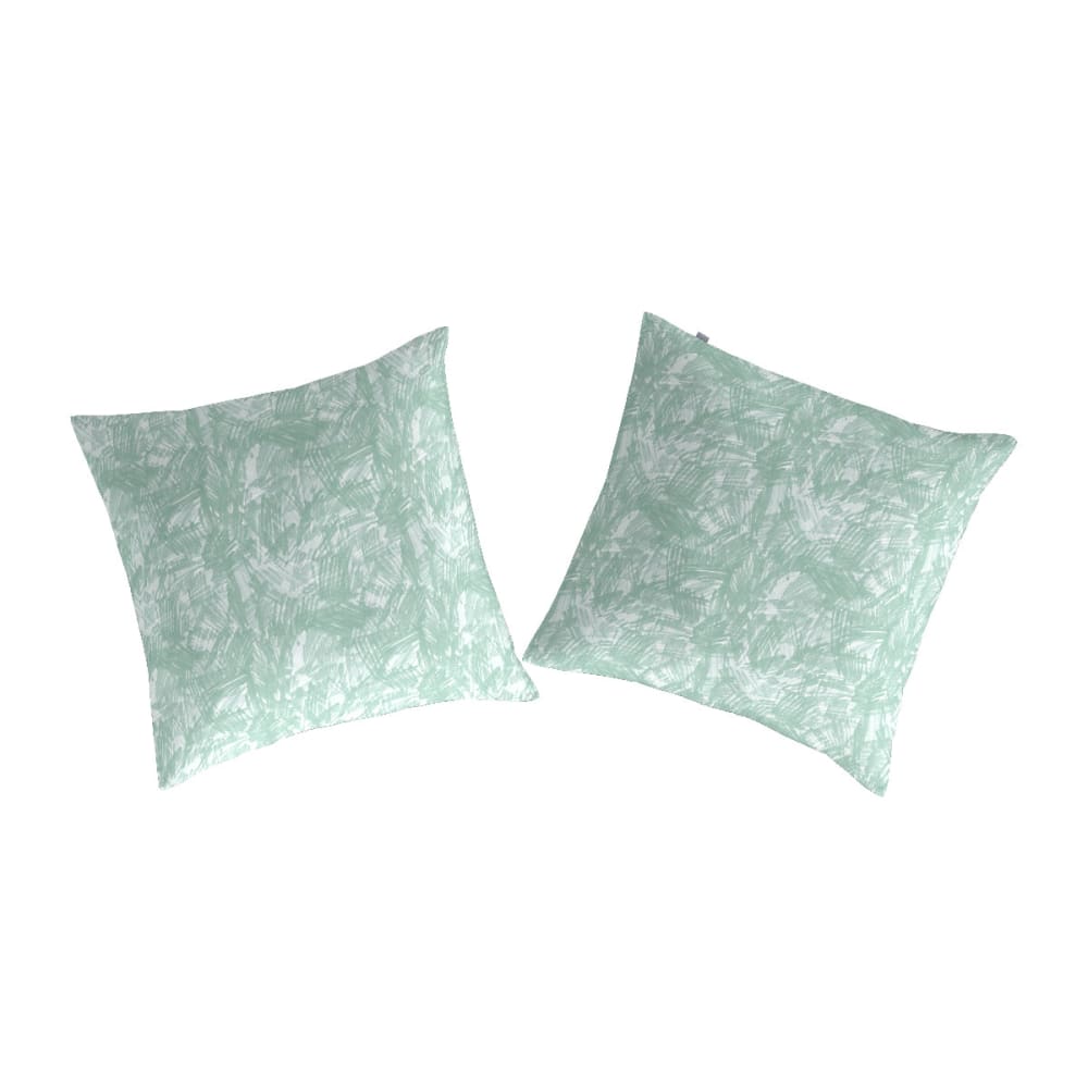 2 Taies d'oreiller en coton 65x65 cm vert