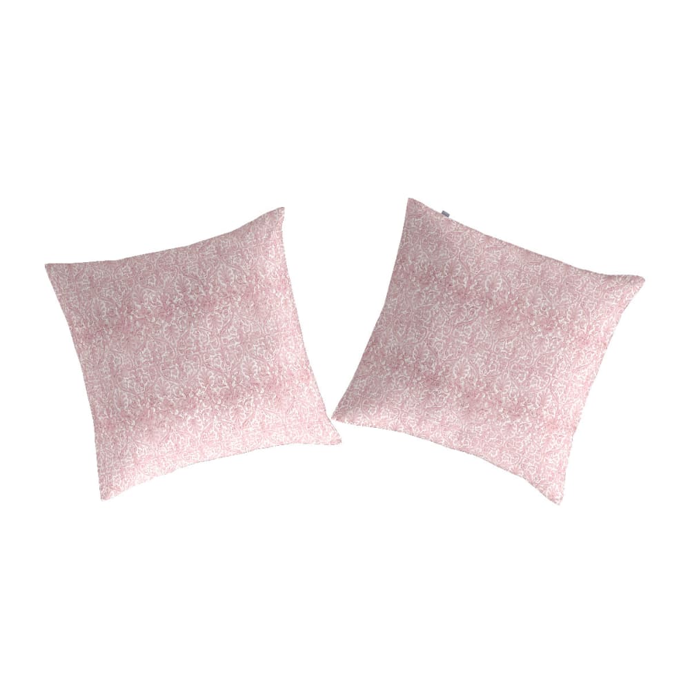 2 Taies d'oreiller en coton 65x65 cm rose