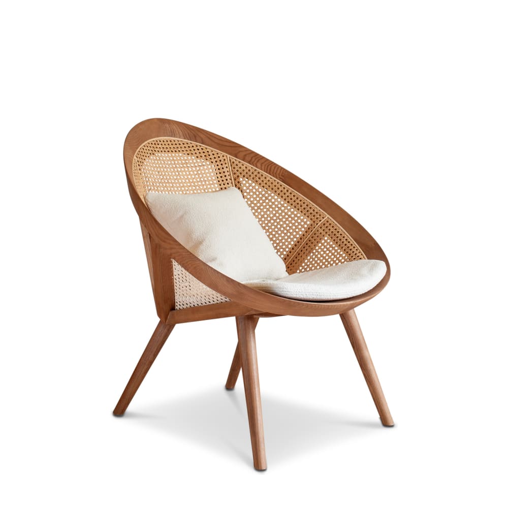 Sessel aus massiver Esche und Weide, beige - Maisons Du Monde