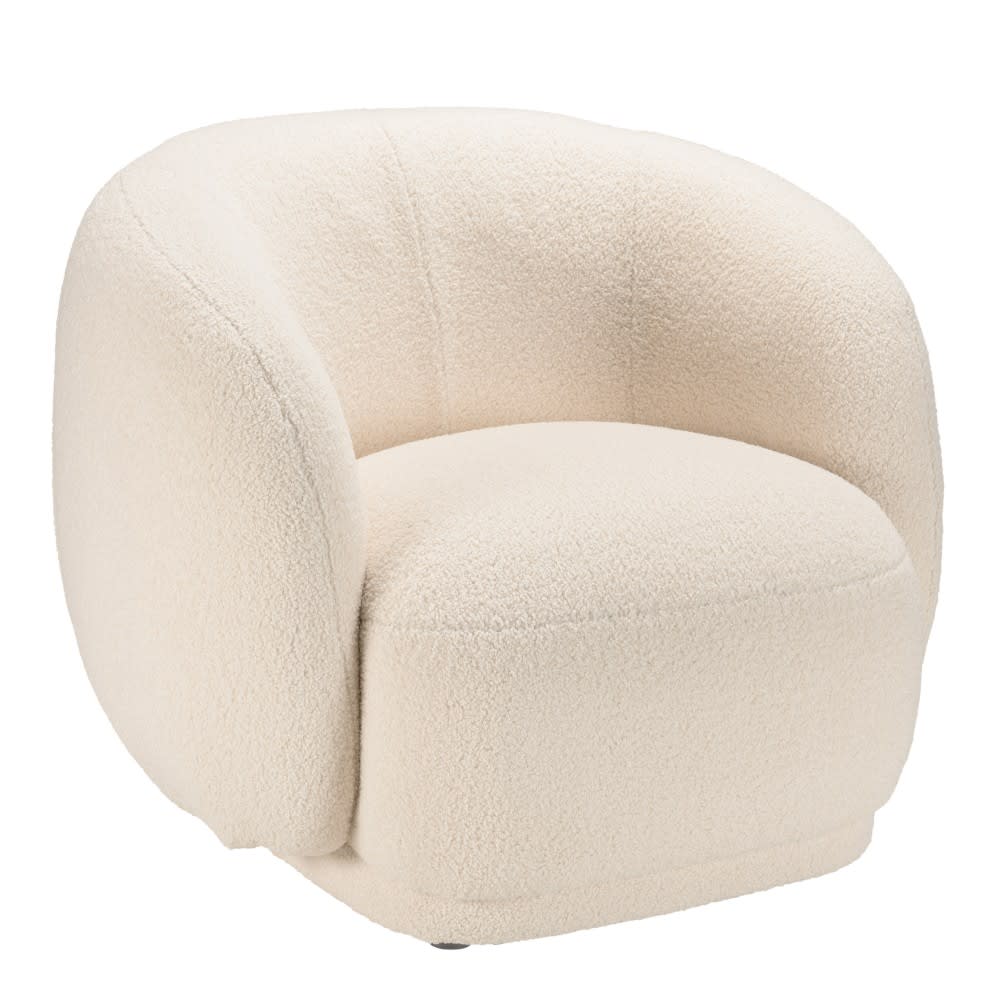 fauteuil arrondi en tissu