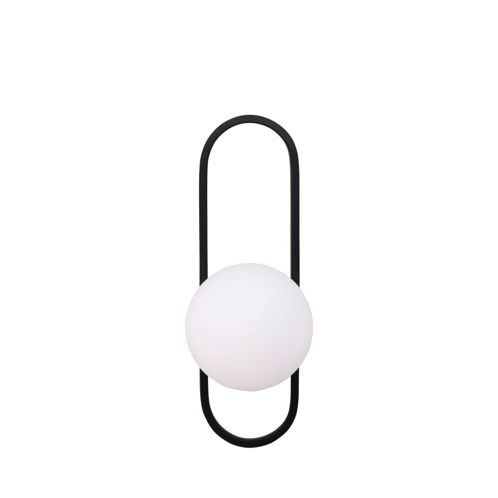 aplique de pared de metal - negro