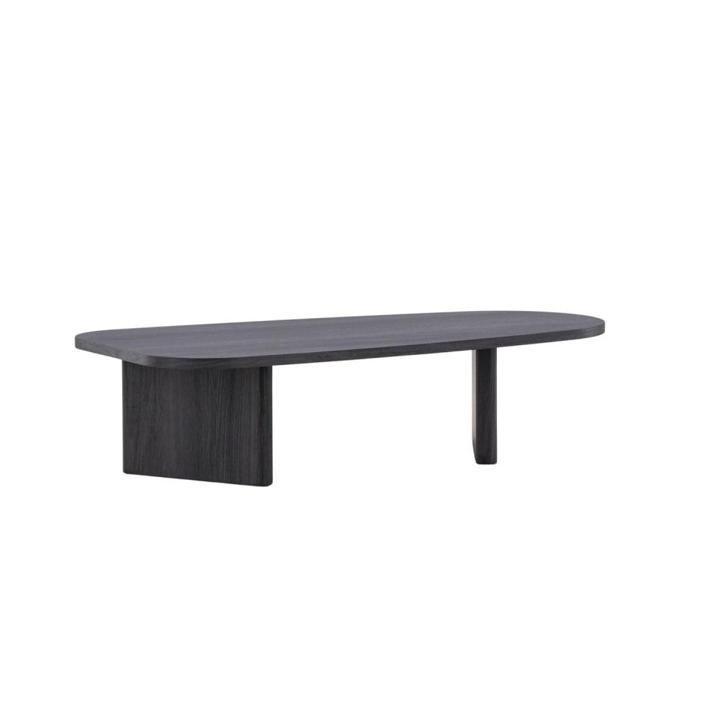 Table basse organique en bois 130x65cm - Noir