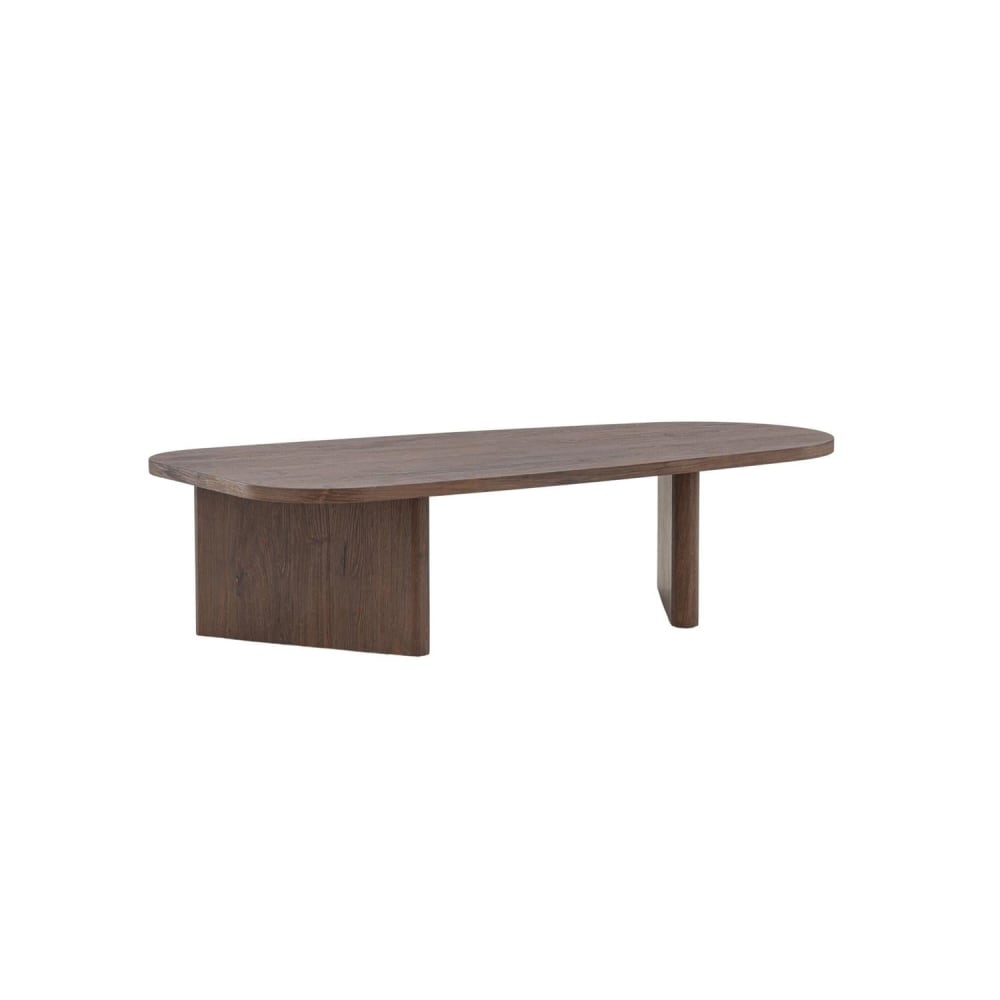 Venture Home Table basse organique en bois 130x65cm - bois foncé style contemporain Marron Panneau De Particules - 65x33x130cm