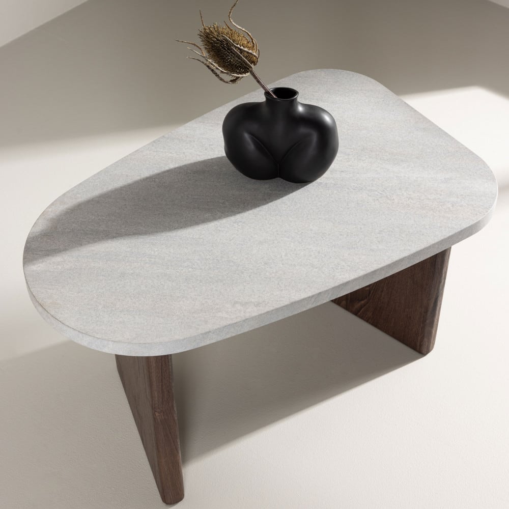 Beistelltisch Grönvik 70cm, Mokka & Betonoptik - Maisons Du Monde