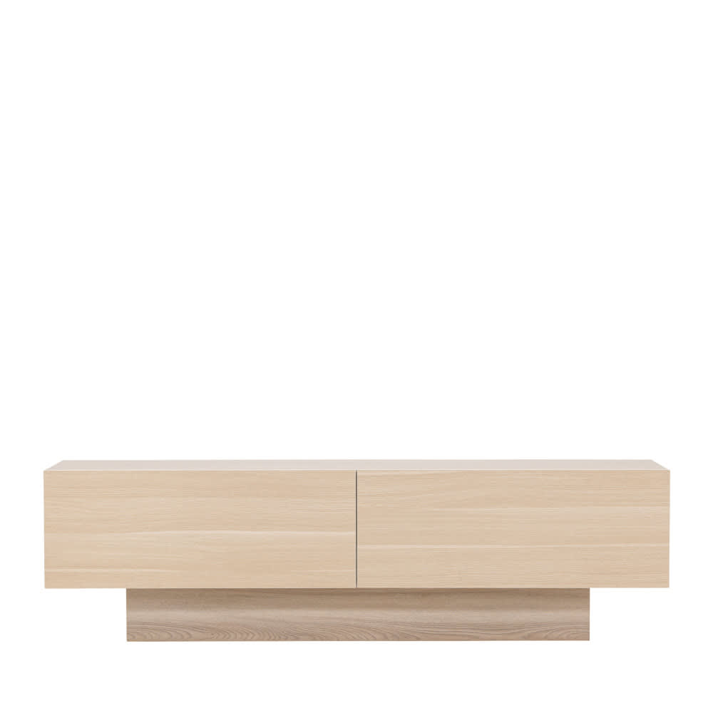 Meuble TV minimaliste en bois CATRY naturel 160x47x45cm