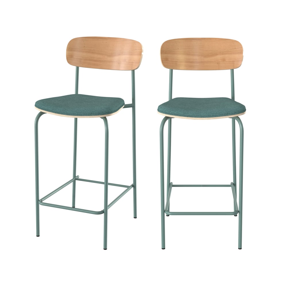 Lot de 2 chaises pour - bleu canard