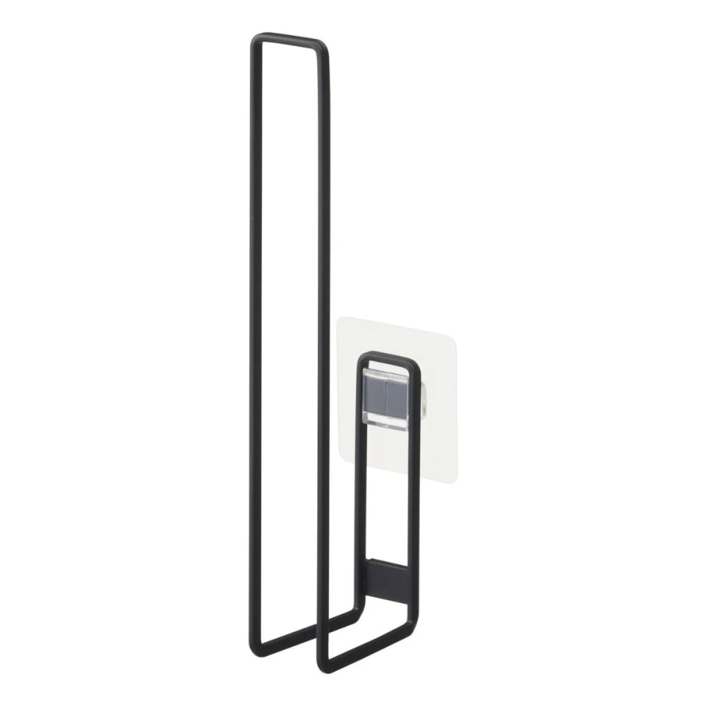 Yamazaki Porte papier toilettes avec ventouse - h25 cm - noir Noir Pvc - Poly Chlorure De Vinyle - 12x25x8cm