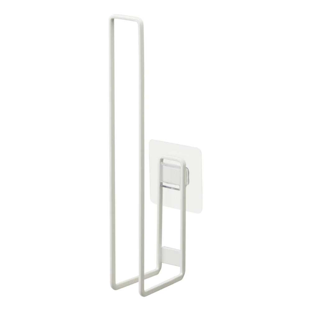 Yamazaki Porte papier toilettes avec ventouse - h25 cm - blanc Blanc Pvc - Poly Chlorure De Vinyle - 12x25x8cm