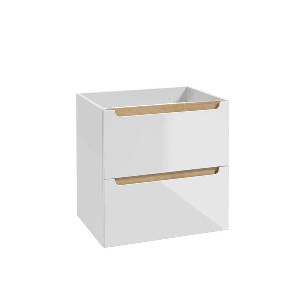 Petits meubles Waschbeckenunterschrank 60cm MDF Weiß Weiß Spanplatte