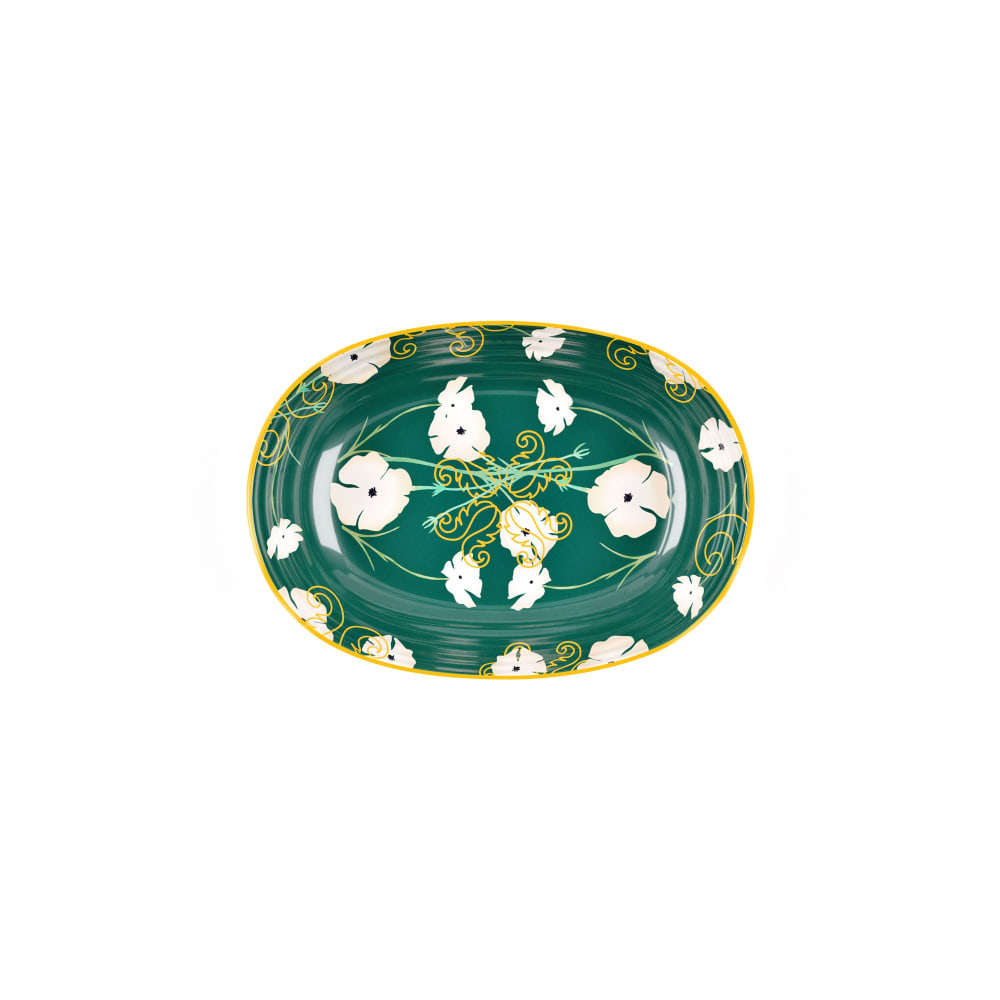 Lot de 2 saladiers ovales en mélamine vert 33 x 23 cm - Maisons du Monde