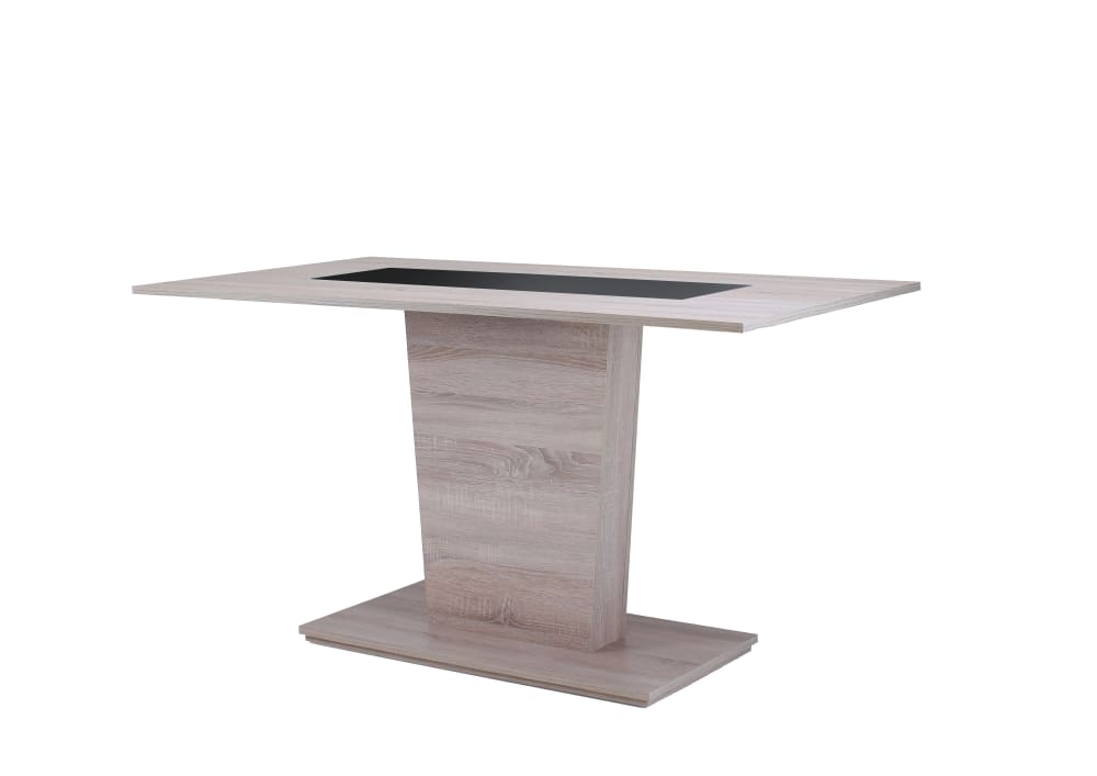 ByLiving Esstisch in Eichenholzoptik, wendbare Einlageplatte, B 110, T 70 cm style modern Braun Spanplatte