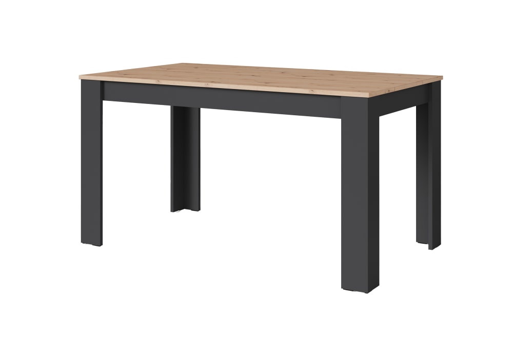 Esstisch in Eichenholzoptik, Gestell anthrazit, 140 x 80 cm,