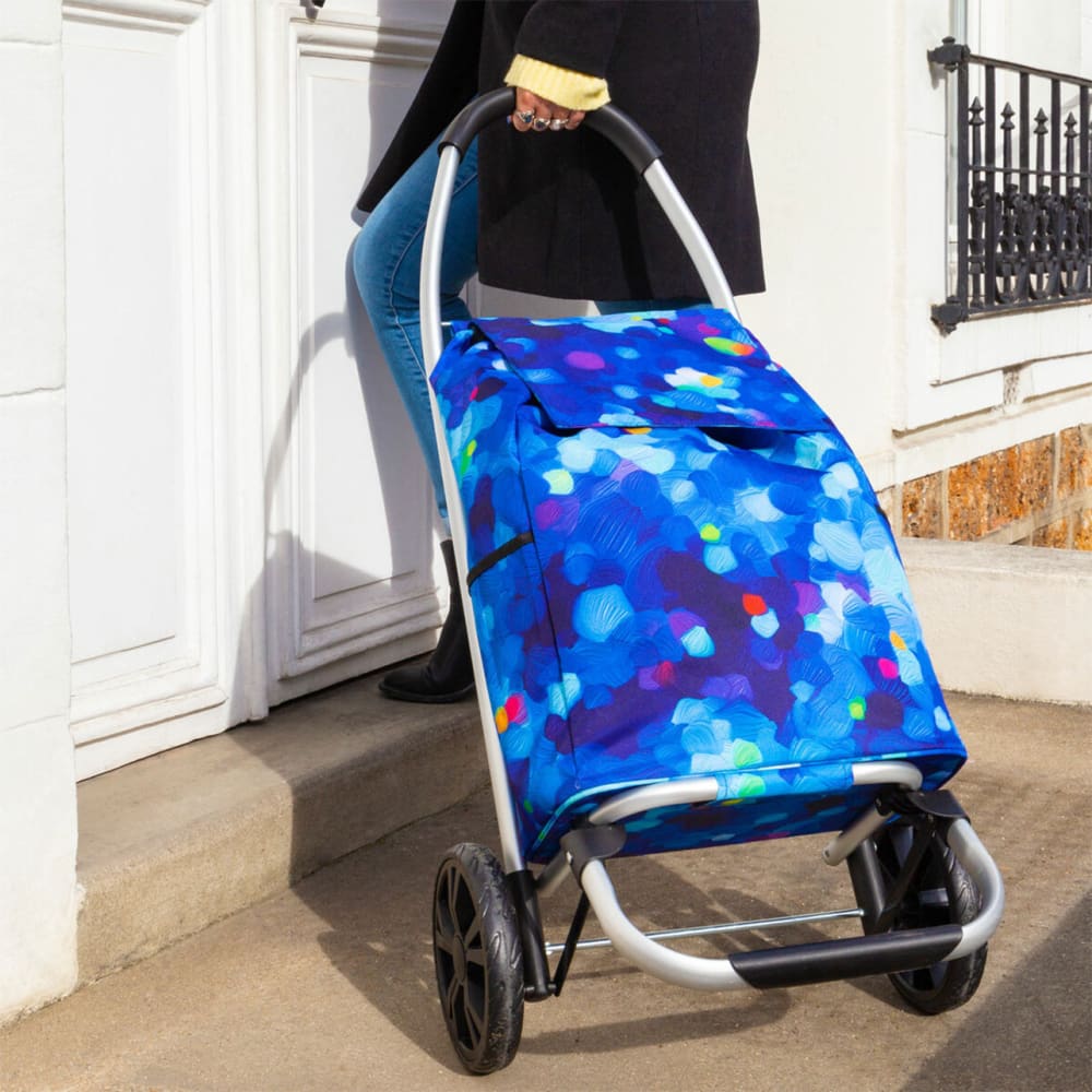 Einkaufstrolley, Polyester 0 x 22 x 53 cm  blau - Maisons Du
