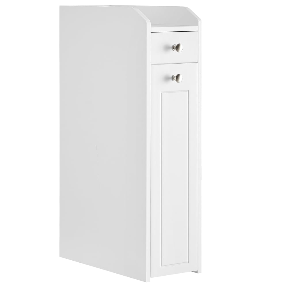 Armoire de rangement étroit avec pour salle de bains idéal blanc - Maisons du Monde