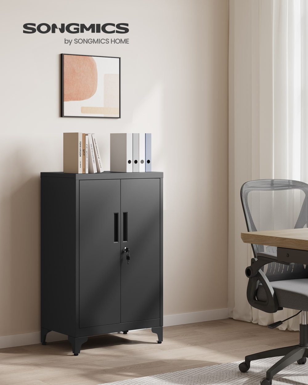 Armoire de rangement pour garage ou bureau serrure noir - Maisons du Monde