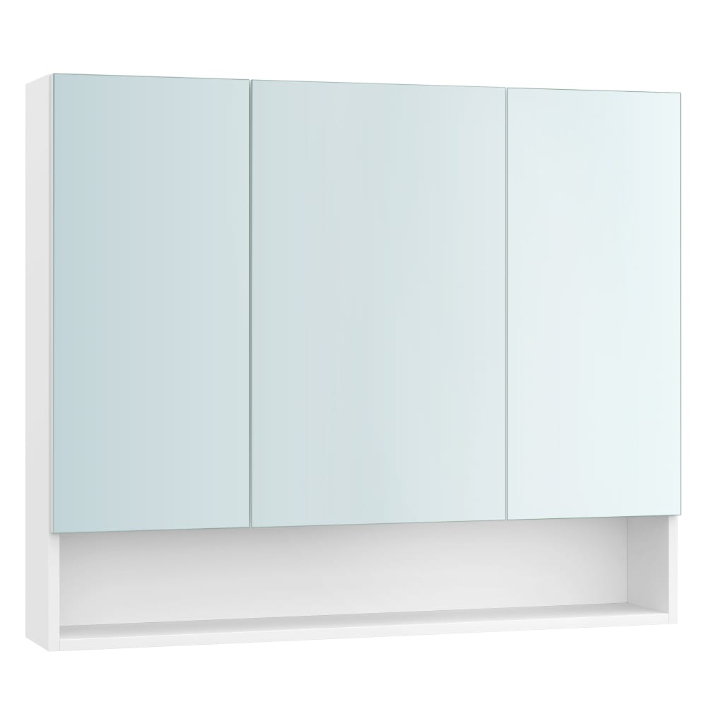 Armoire de salle de bain avec portes miroir 16,5 x 90 x 75 cm blanc