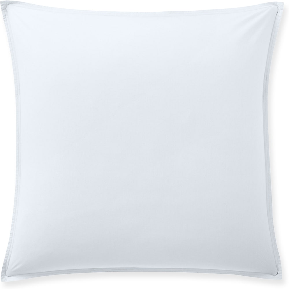 Taie d'oreiller percale de coton blanc nuage 65x65 cm