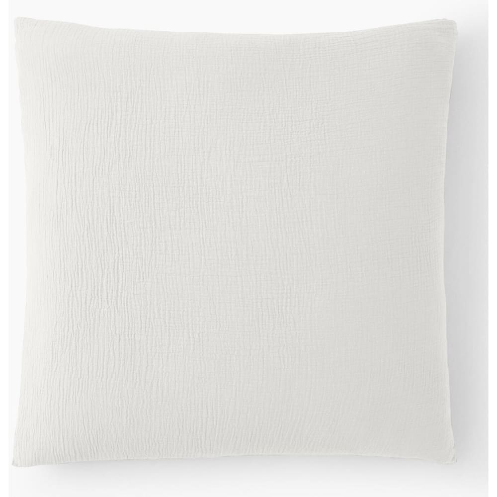 Baton Rouge Taie d'oreiller gaze de coton blanc pur 65x65 cm style classique chic Certifié Oeko-Tex