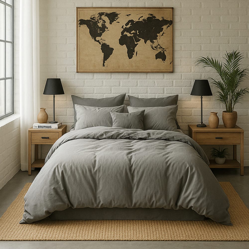 Taie d'oreiller percale de coton gris perle 65x65 cm — vue 3