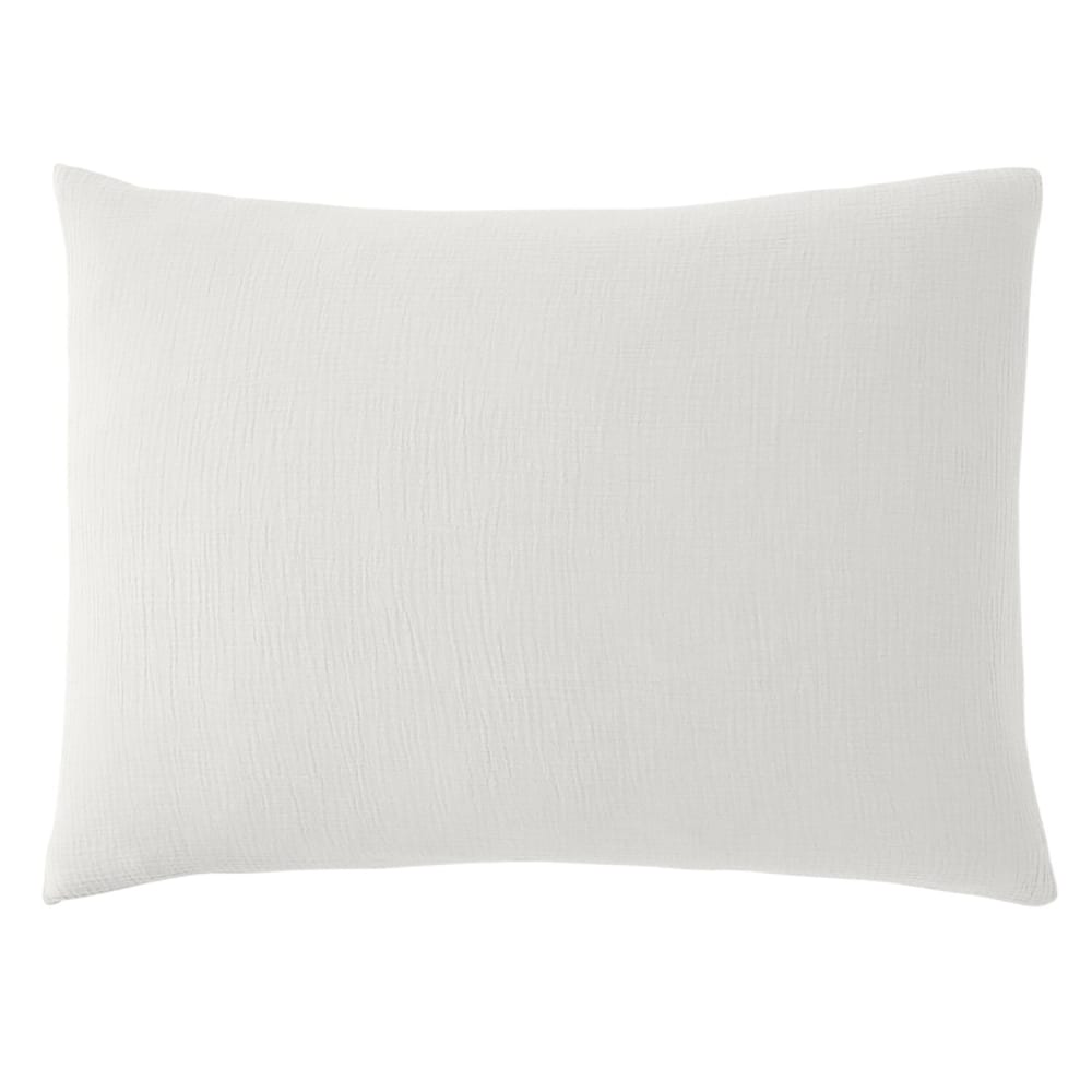 Taie d'oreiller gaze de coton blanc pur 50x70 cm