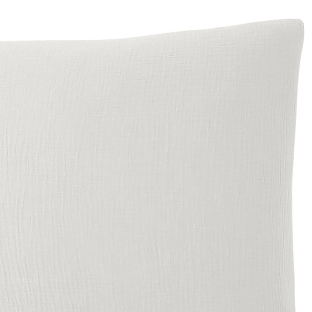 Taie d'oreiller gaze de coton blanc pur 50x70 cm — vue 3