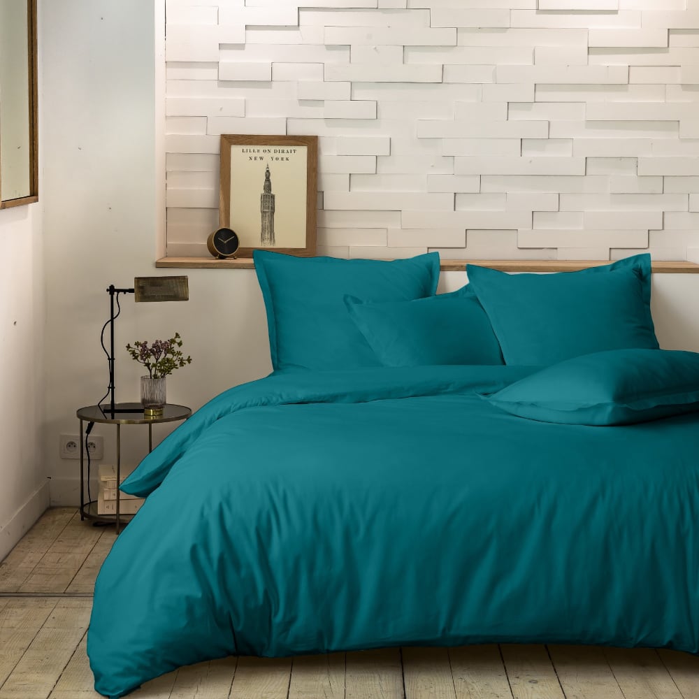 Housse de couette 220x240 - bleu canard
