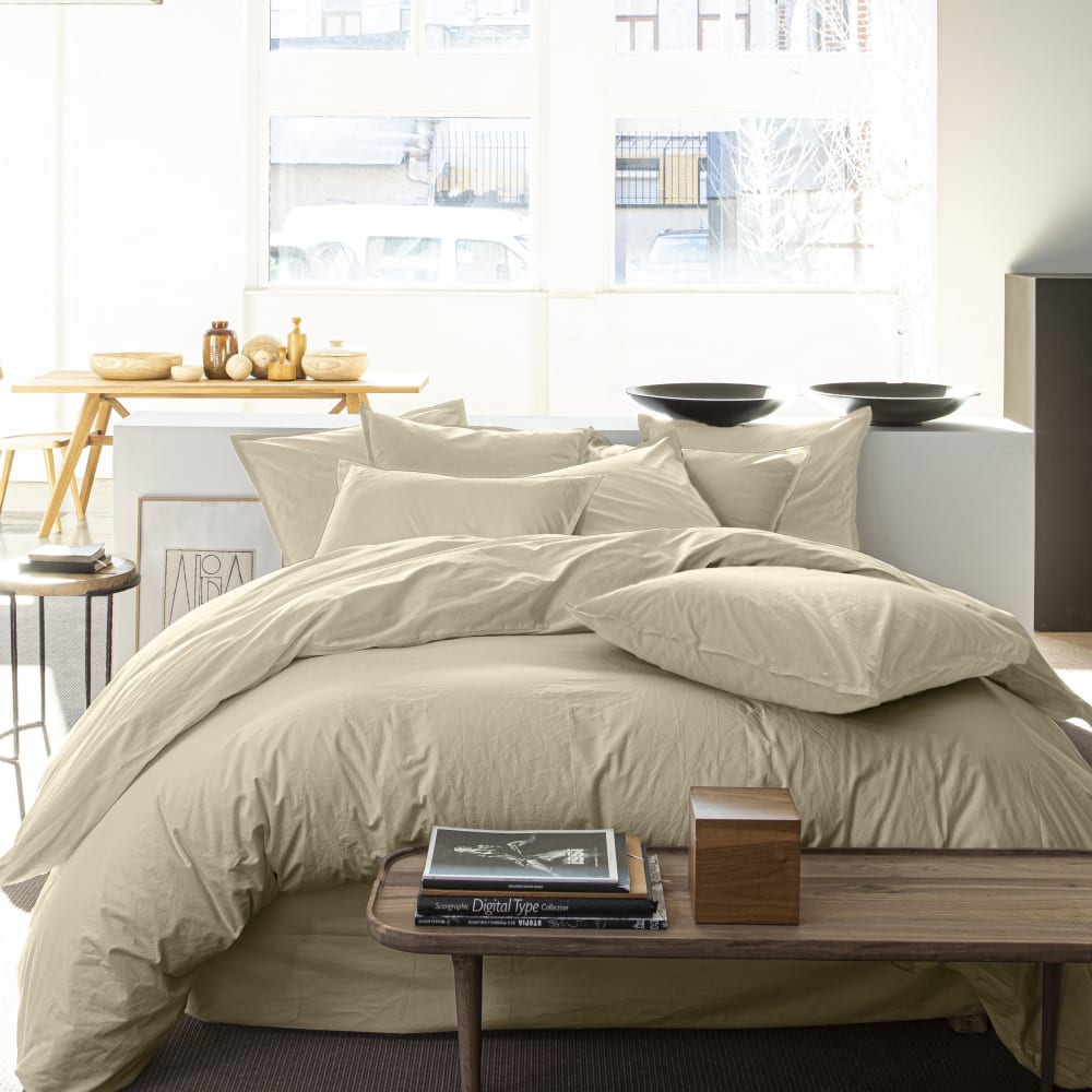 Housse de couette 220x240 cm Percale de Coton Ecru Naturel — vue 4