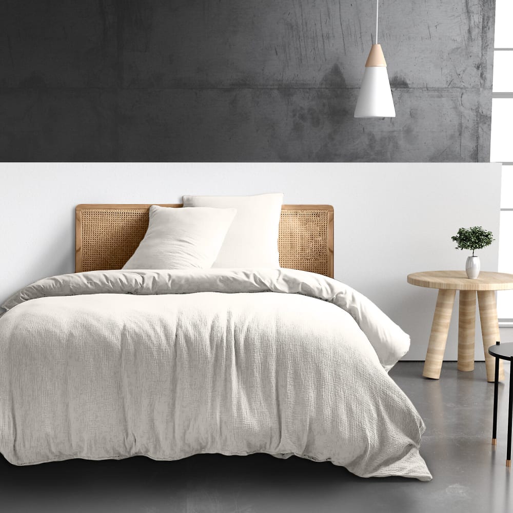 Housse de couette gaze de coton blanc pur 260x240 cm