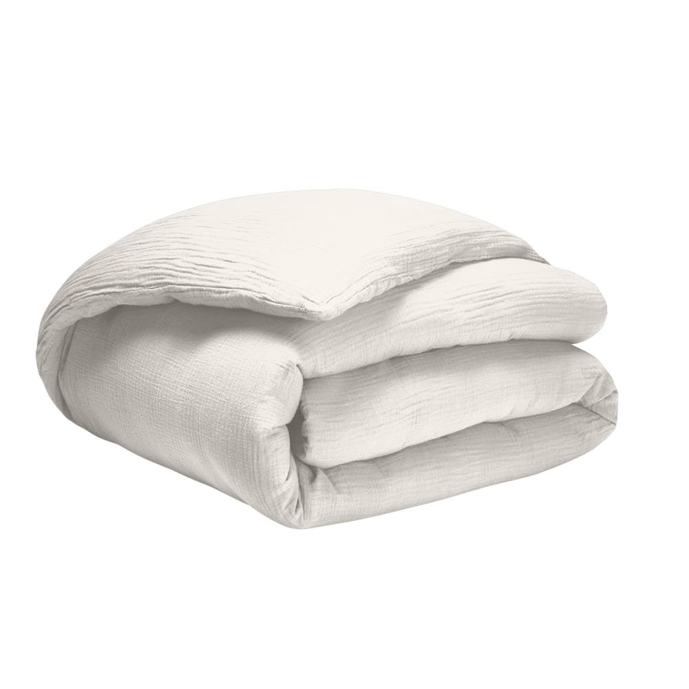 Housse de couette 240x260 cm Gaze de Coton Blanc Pur — vue 3