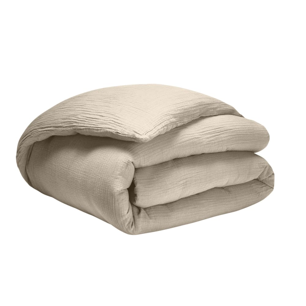 Housse de couette gaze de coton ecru naturel 240x220 cm — vue 3