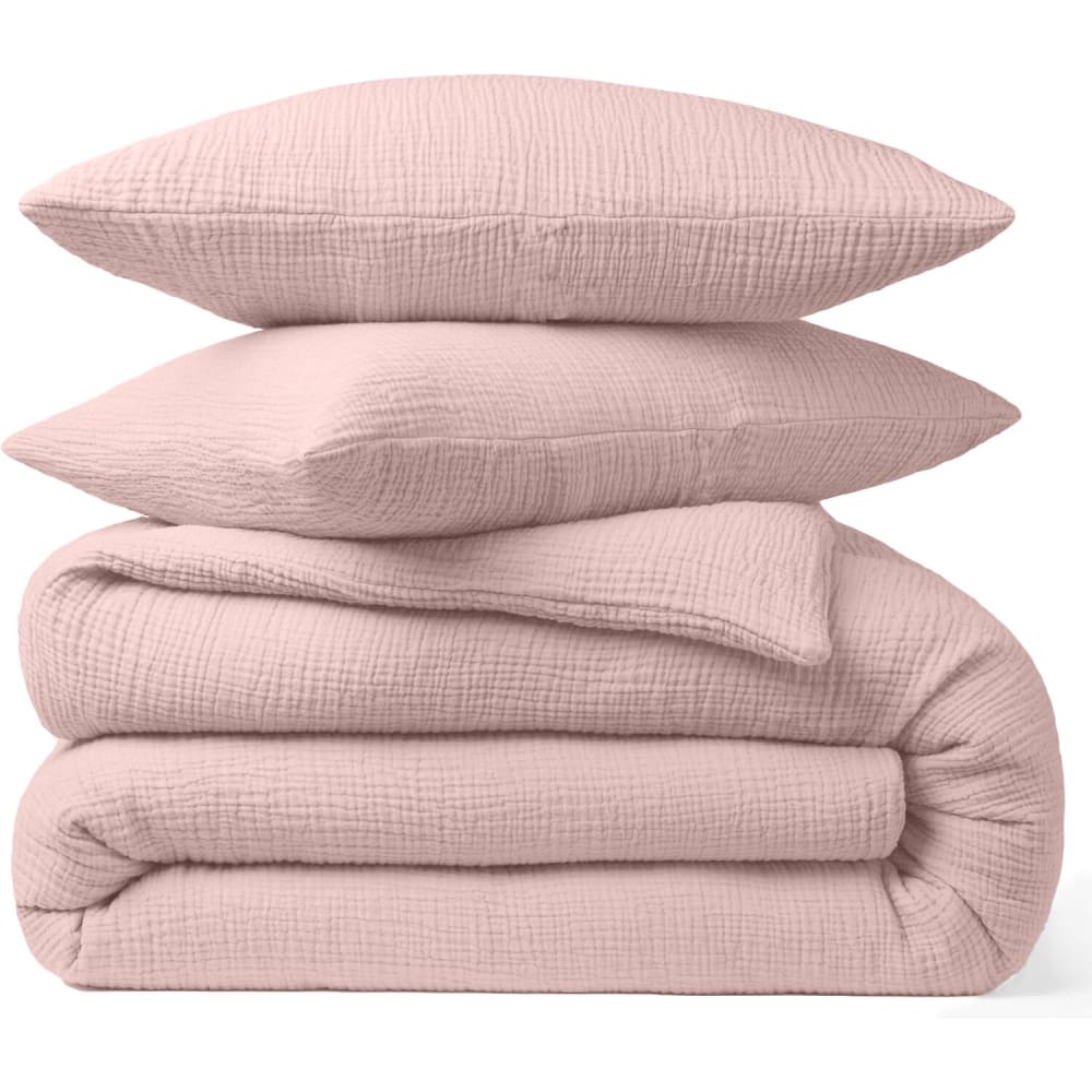 Taie d'oreiller gaze de coton rose lotus 50x70 cm — vue 3