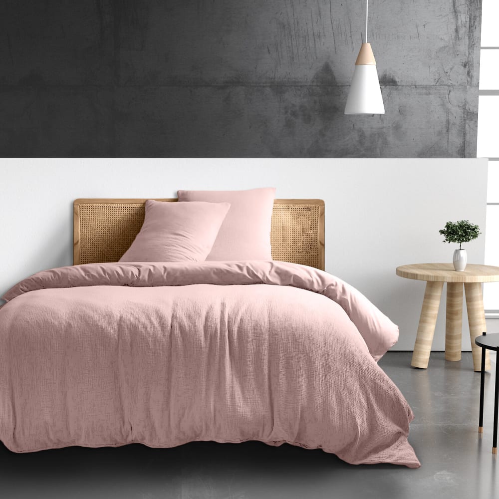 Taie d'oreiller gaze de coton rose lotus 50x70 cm — vue 4