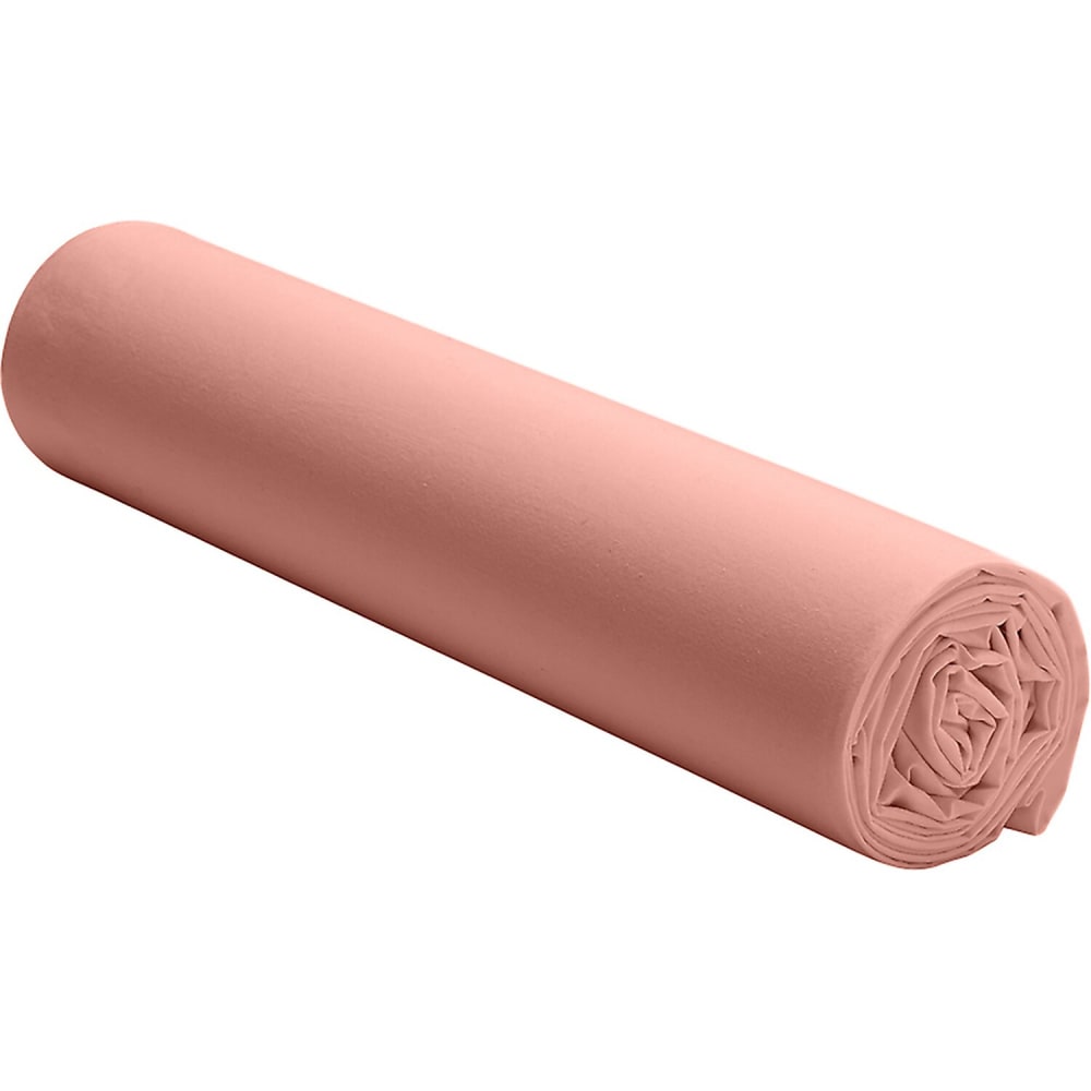 Drap housse percale de coton rose poudré 180x200 cm — vue 3