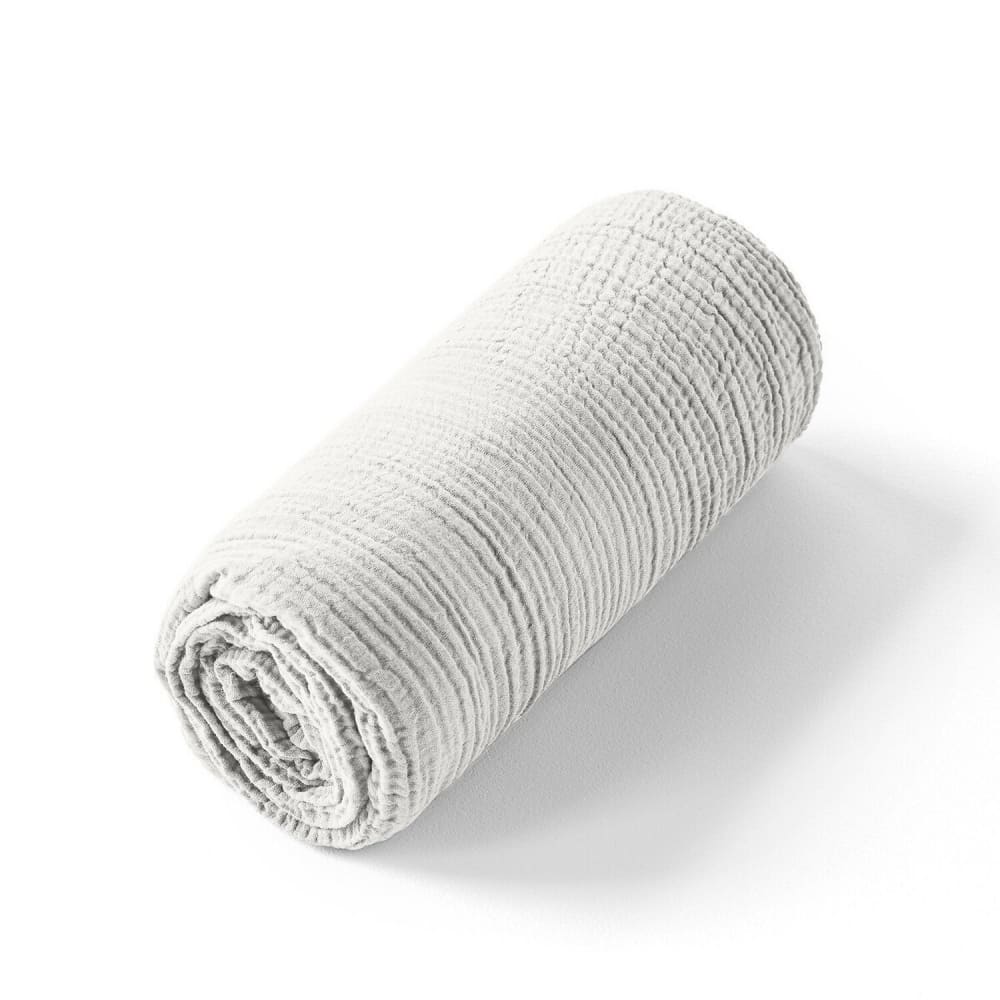 Drap housse gaze de coton blanc pur 160x200 cm — vue 4
