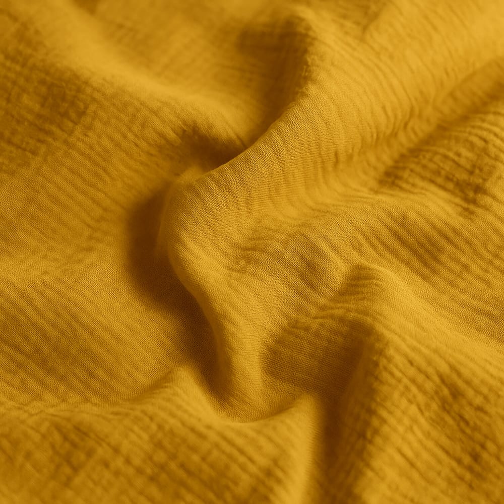Housse de couette 240x260 cm Gaze de Coton Safran Mineral — vue 4