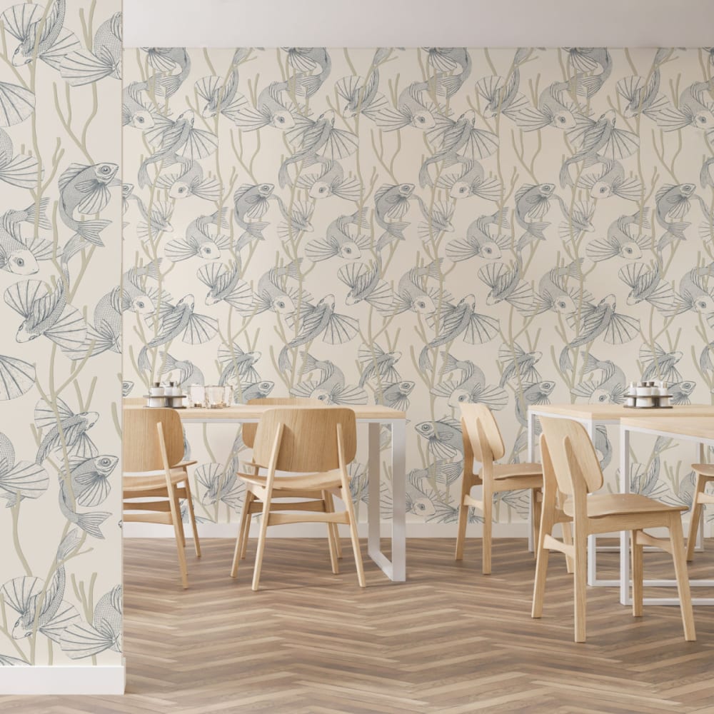 Papier peint panoramique acapulco beige 225x250cm-made in france