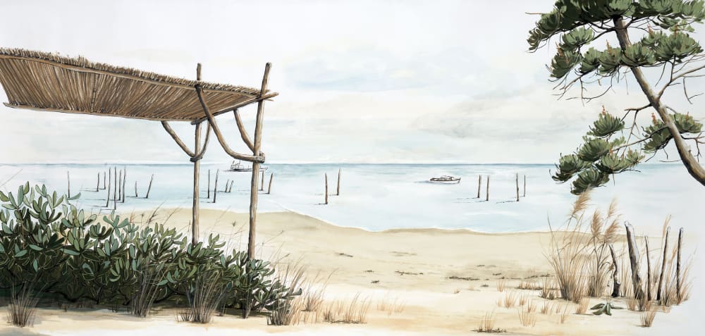 Papier peint la cabane à huitres, couleurs 375 x 250cm — vue 3