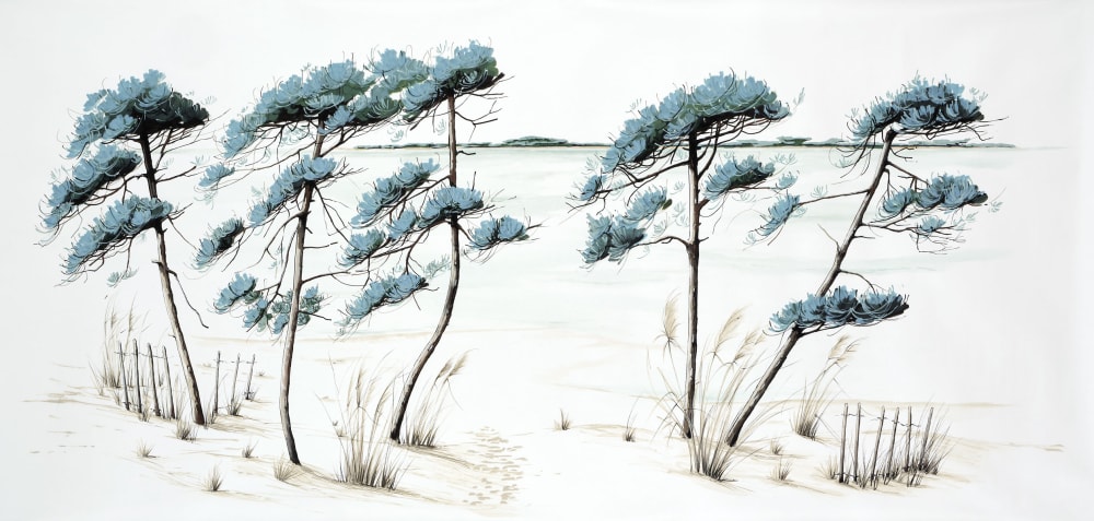 Papier peint plage du bassin, couleurs 450 x 250cm — vue 3