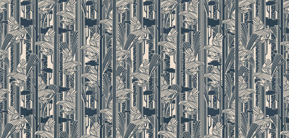 Papier peint paris, bleu 225 x 250cm — vue 3