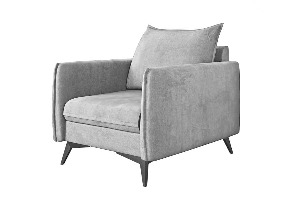 Fauteuil en microfibre - argent