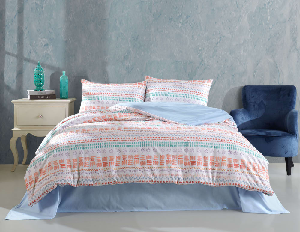 Parure de lit  2 personnes  200x200 cm coton imprimé