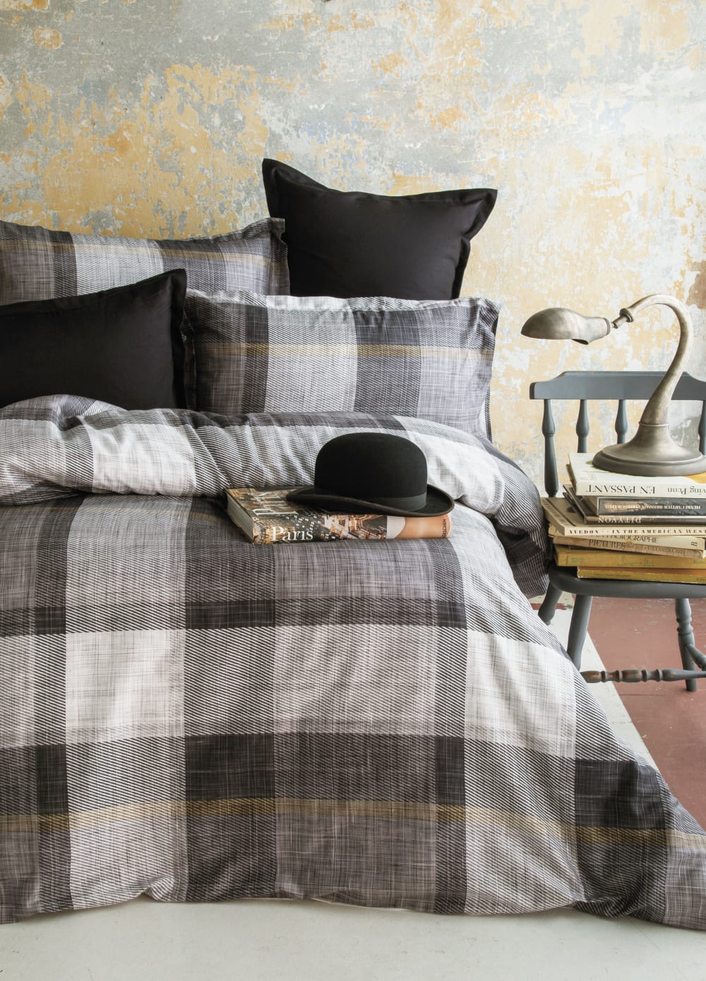 Parure de lit  2 personnes  240x220 cm satin de coton imprimé