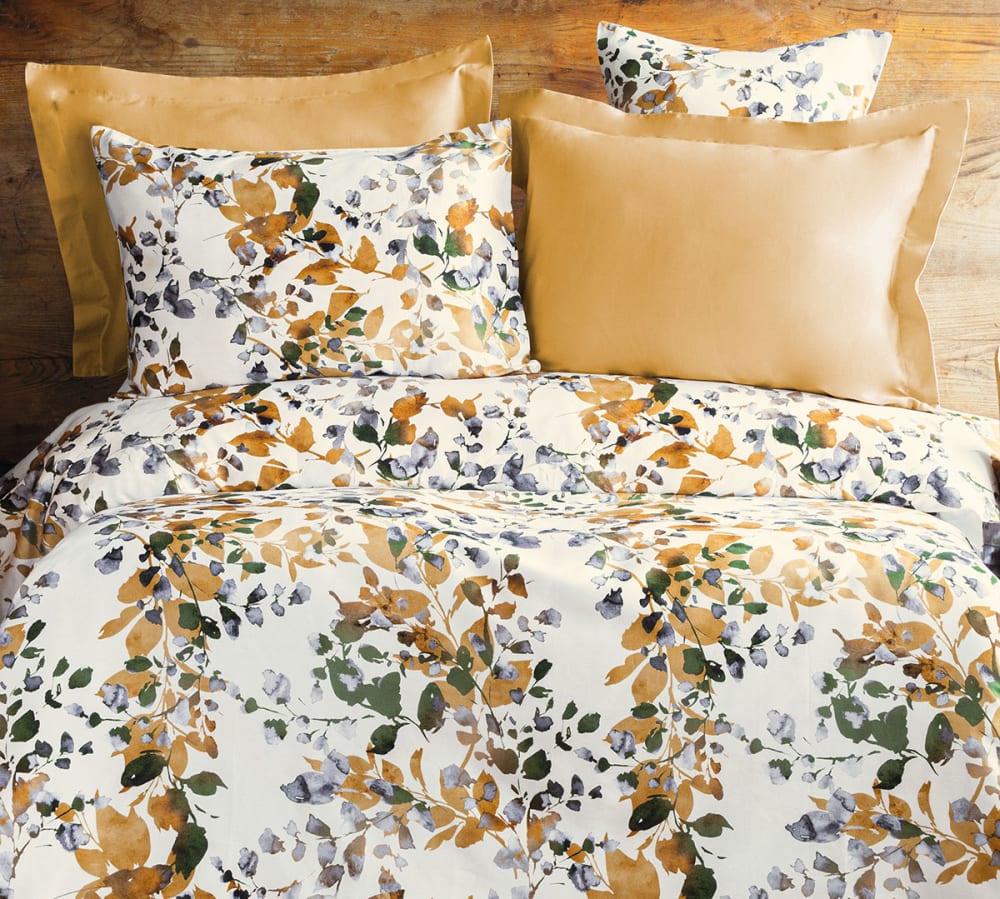 Parure de lit 2 personnes 240x220 cm satin de coton imprimé - Maisons du Monde