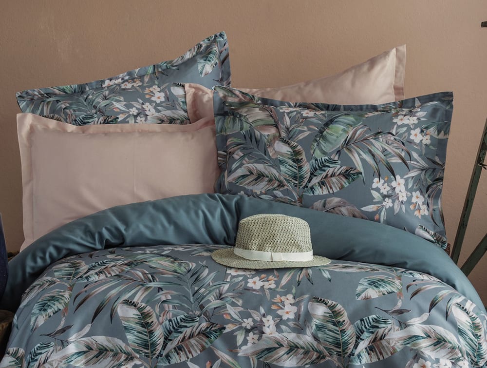 Parure de lit  2 personnes  240x220 cm satin de coton imprimé