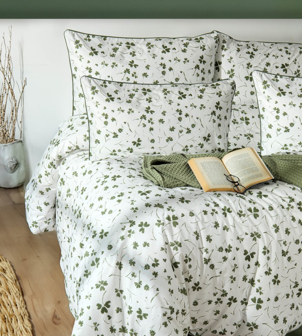 Parure de lit 1 personne 140x200 cm coton imprimé