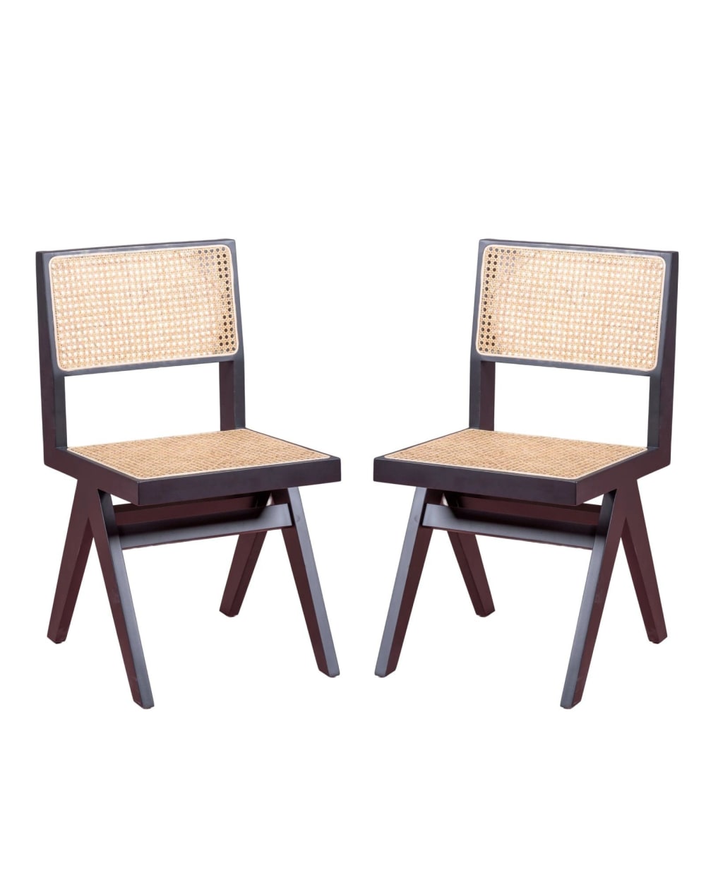 Nest dream 2er Set klassische Stühle aus Holz, schwarz style vintage - Holz