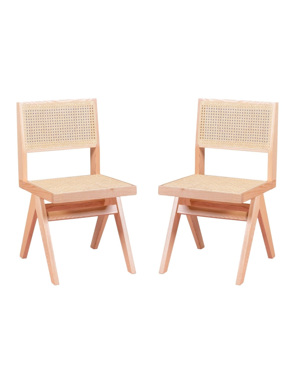Nest dream 2er Set klassische Stühle aus Holz style vintage Gelb Holz