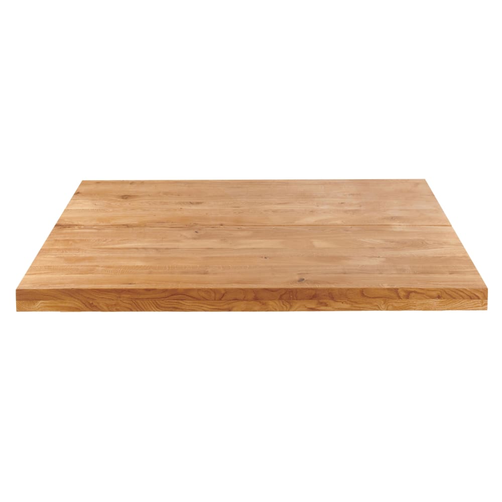 Plateau de table avec bords droits (60 x 60 cm) en chêne Inga