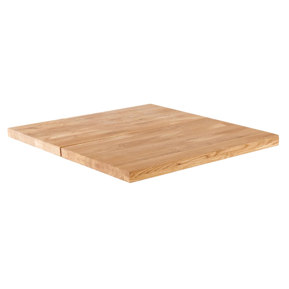 Oviala Tischplatte mit geraden Kanten (70 x 70 cm) aus Eiche Braun Holz