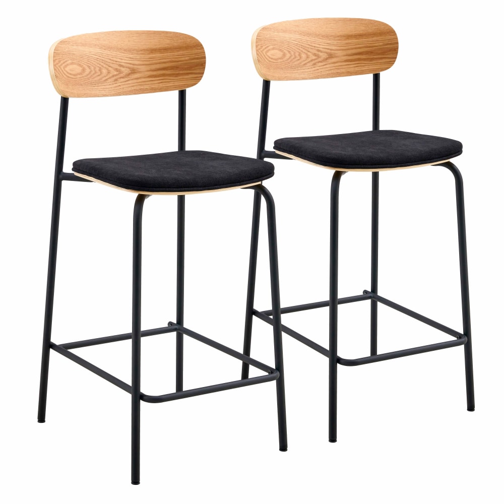 Oviala Set mit 2 schwarzen Hochstühlen aus Holz - Holz